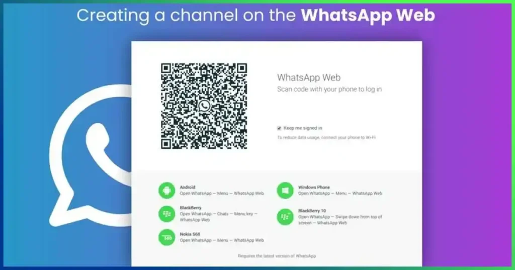  Creating a channel on the WhatsApp Web