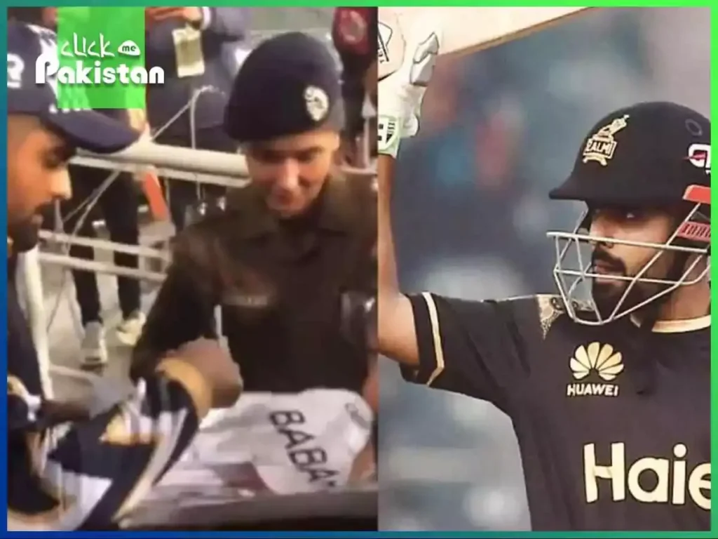 Babar Azam signs placard