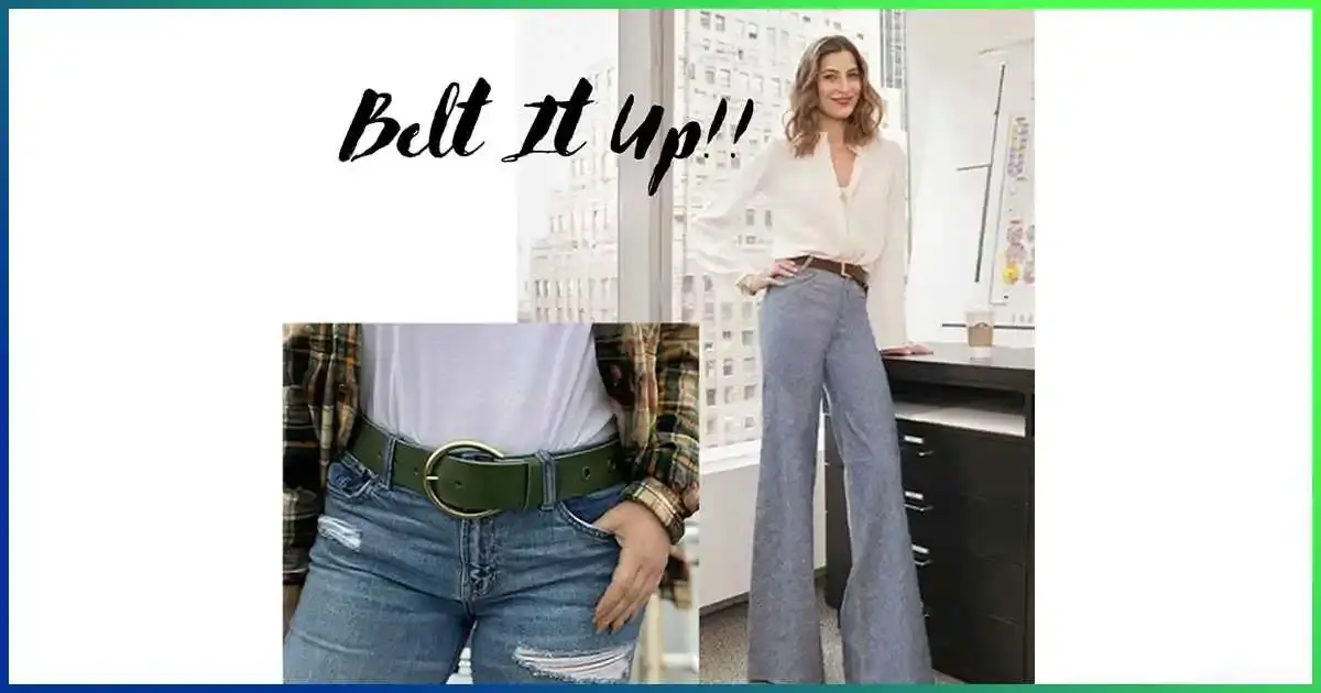 Wide Jeans with a Belt